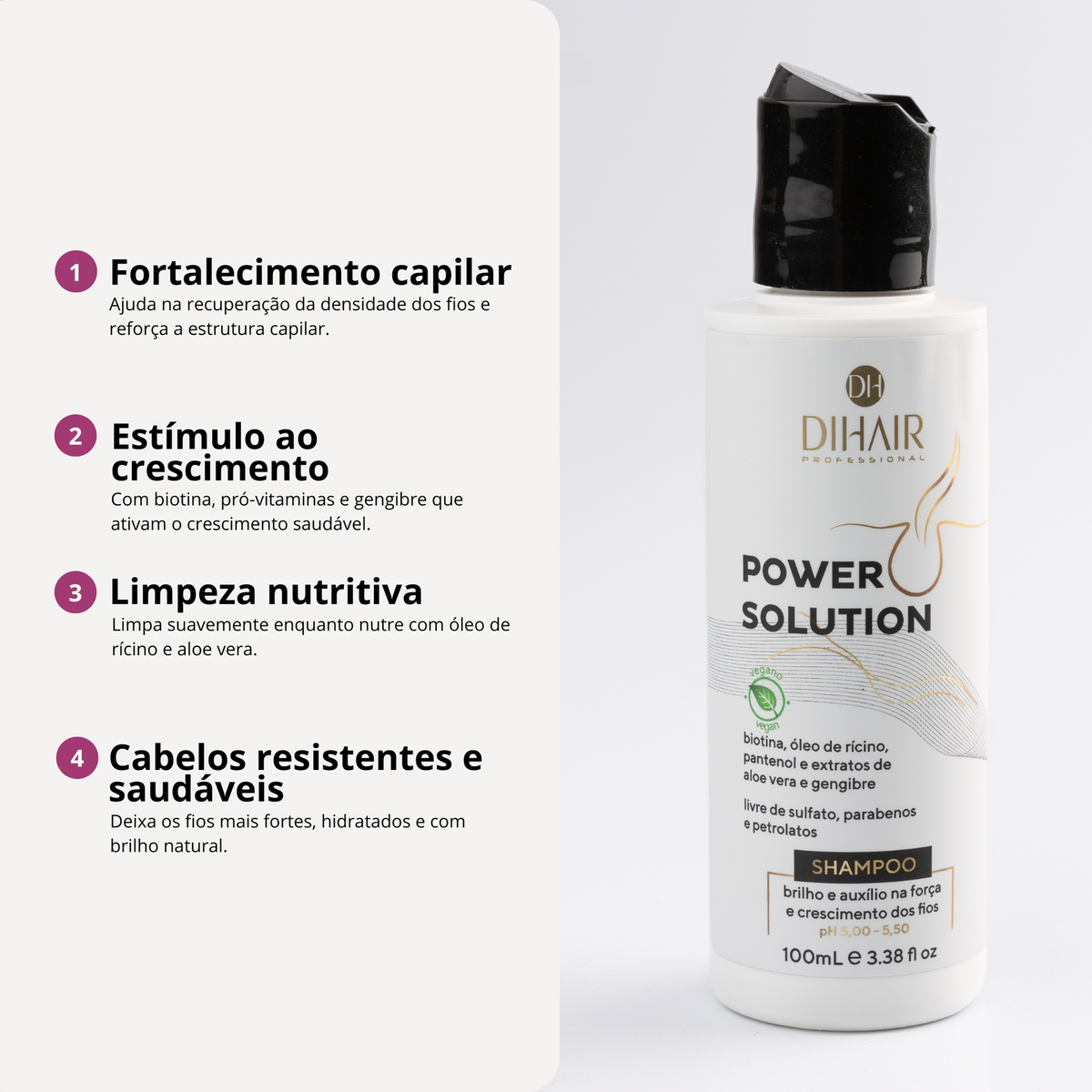 Shampoo Power Solution – Força e Crescimento 100ml