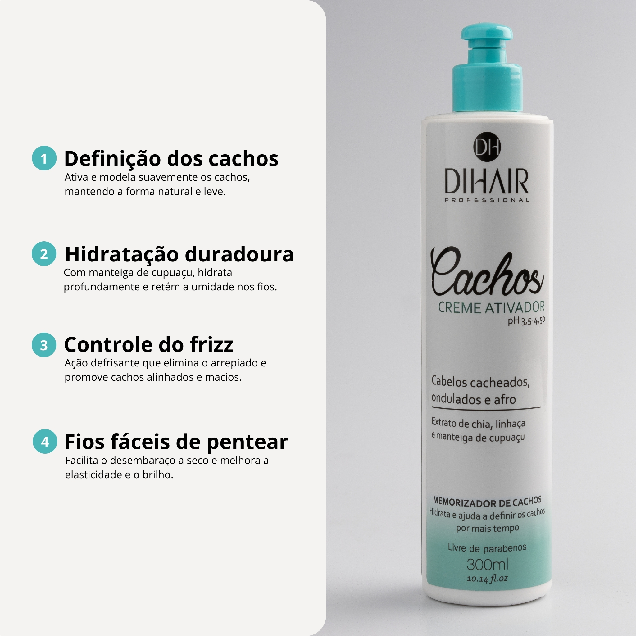 Creme de Pentear / Ativador Cachos 300mL - Dihair