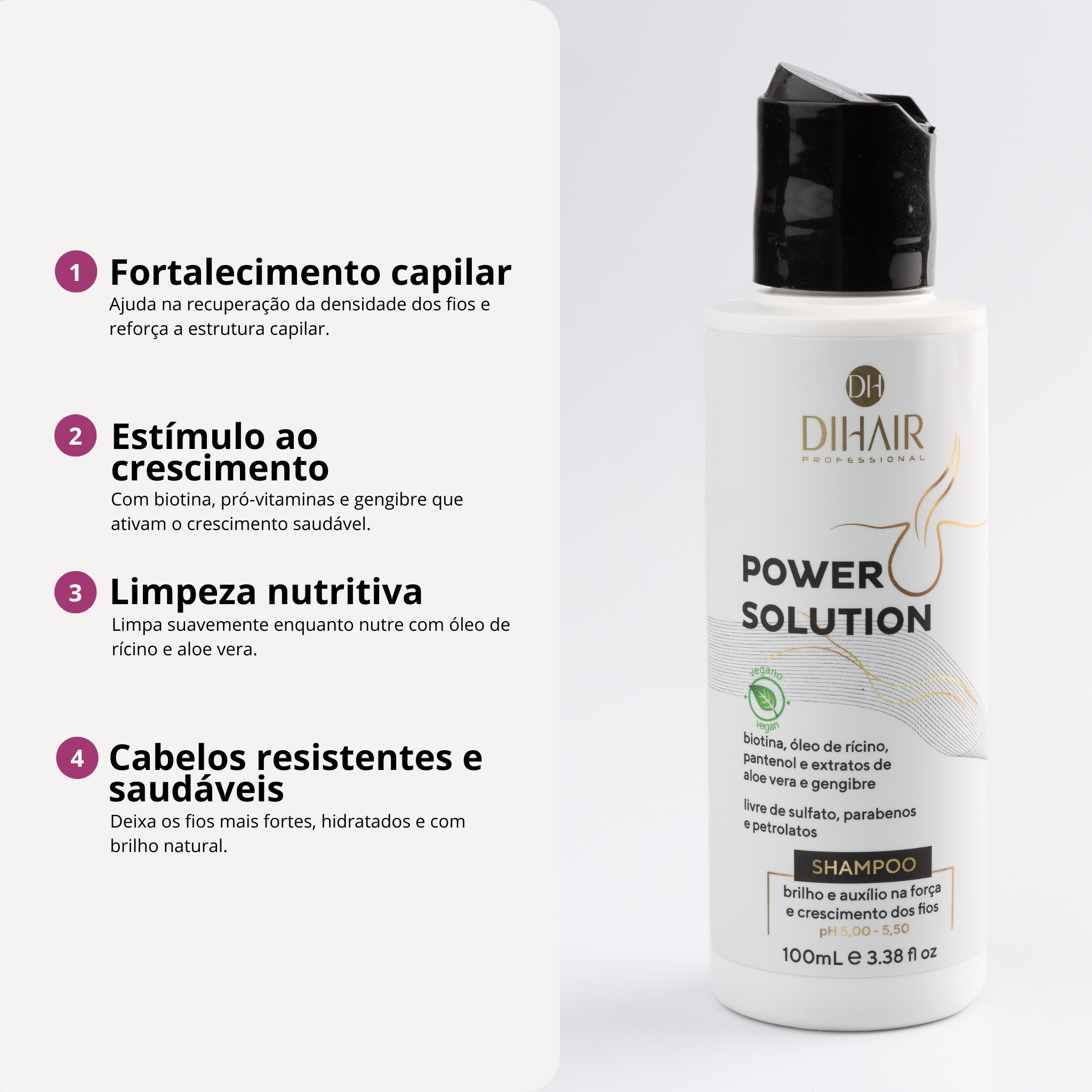 Shampoo Power Solution – Força e Crescimento 100ml