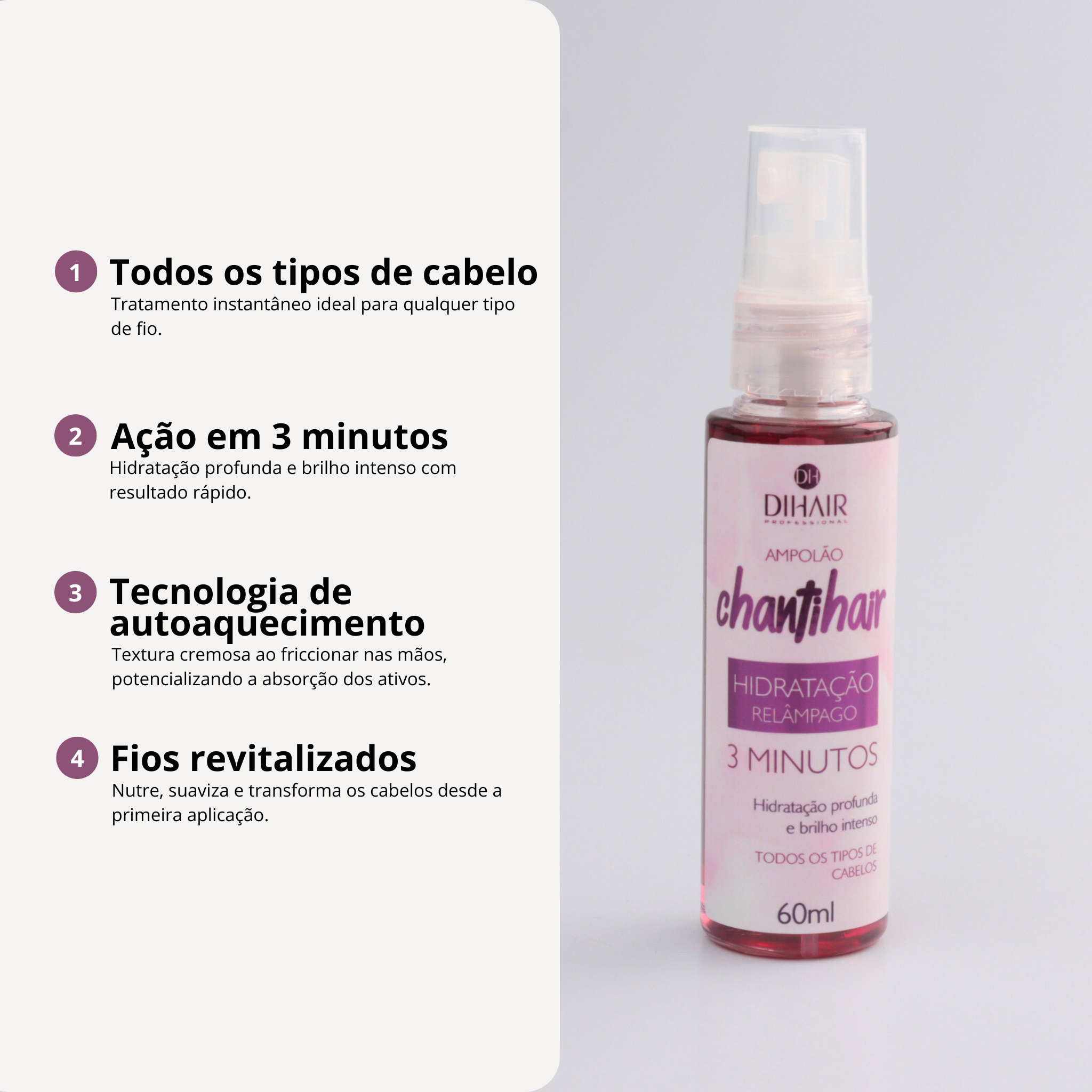 Ampolão Chantihair 60ml - Linha Chantihair - Dihair