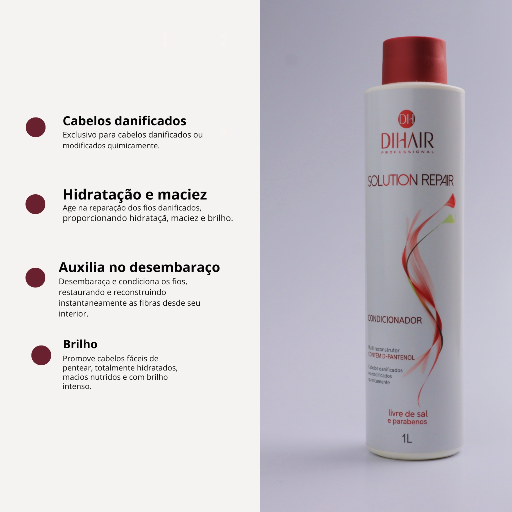 Condicionador Solution Repair 1L - Multi reconstrutor