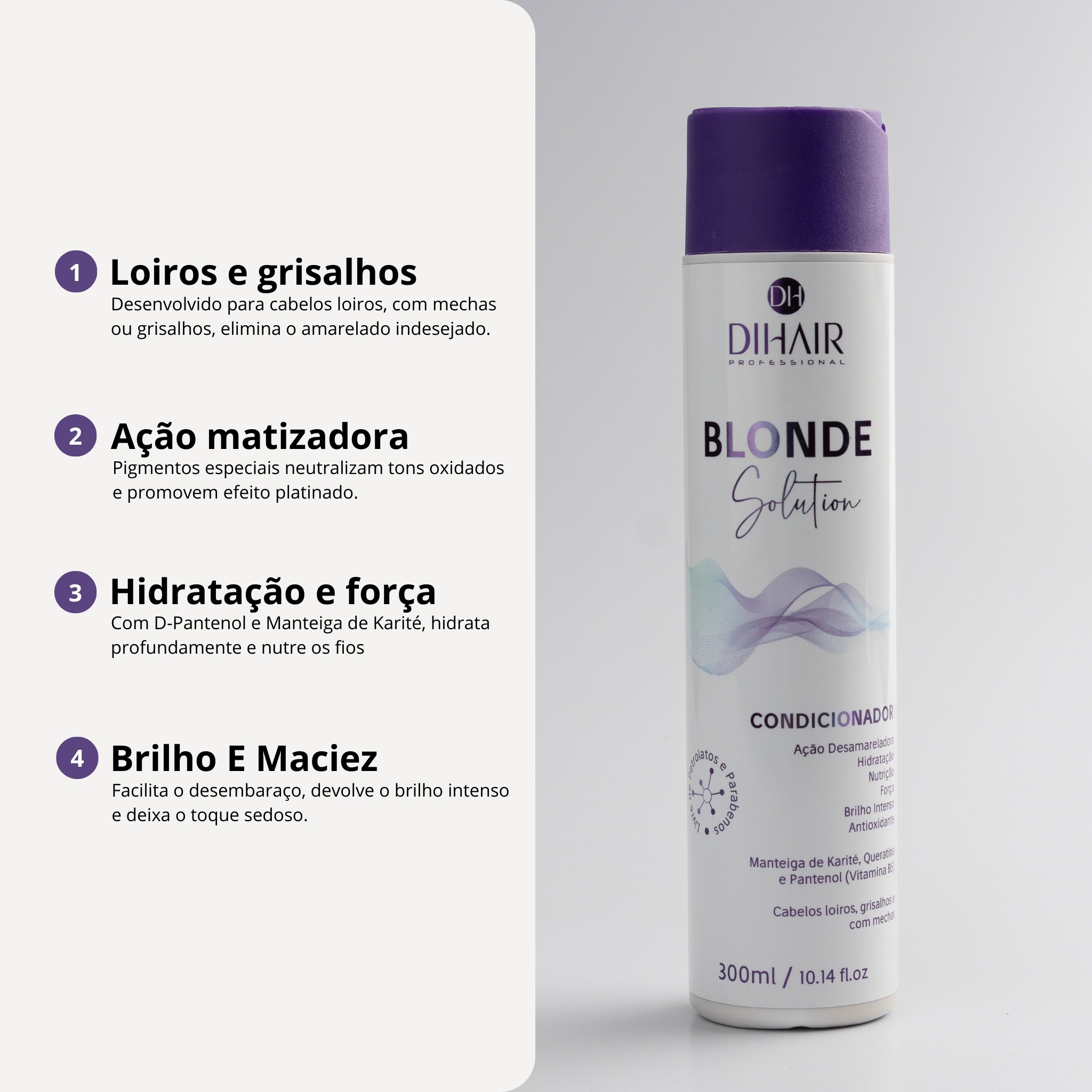 Condicionador Blonde Solution 300ml - DIHAIR