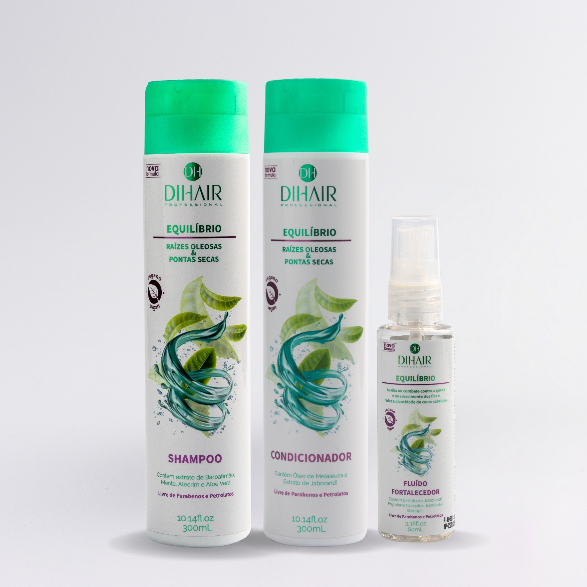 Kit Equilíbrio: Shampoo, Condicionador e Fluído Fortalecedor