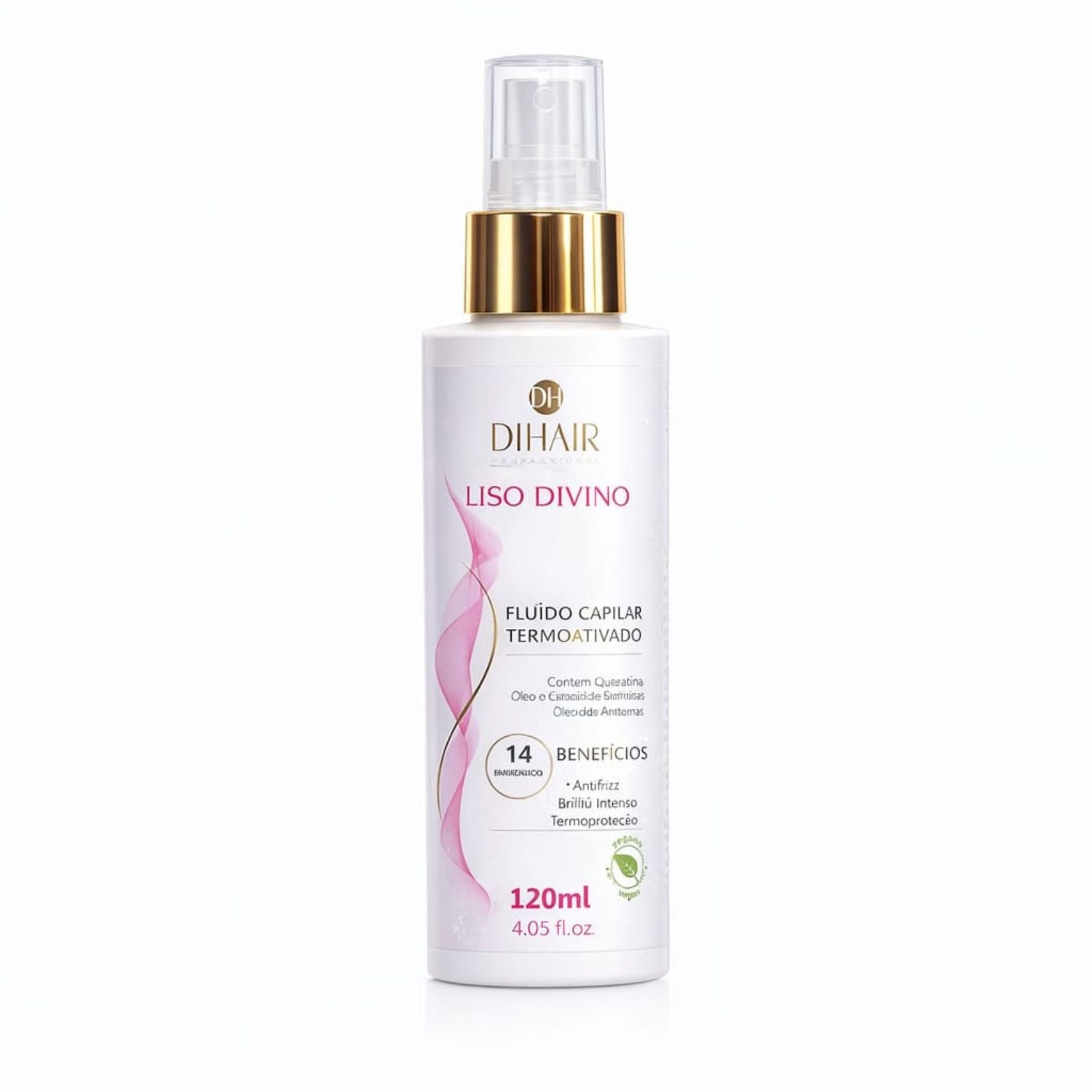 Fluido Termoativado Liso Divino 120mL - Protetor Térmico para Cabelo com Efeito Liso Duradouro & Sem Frizz