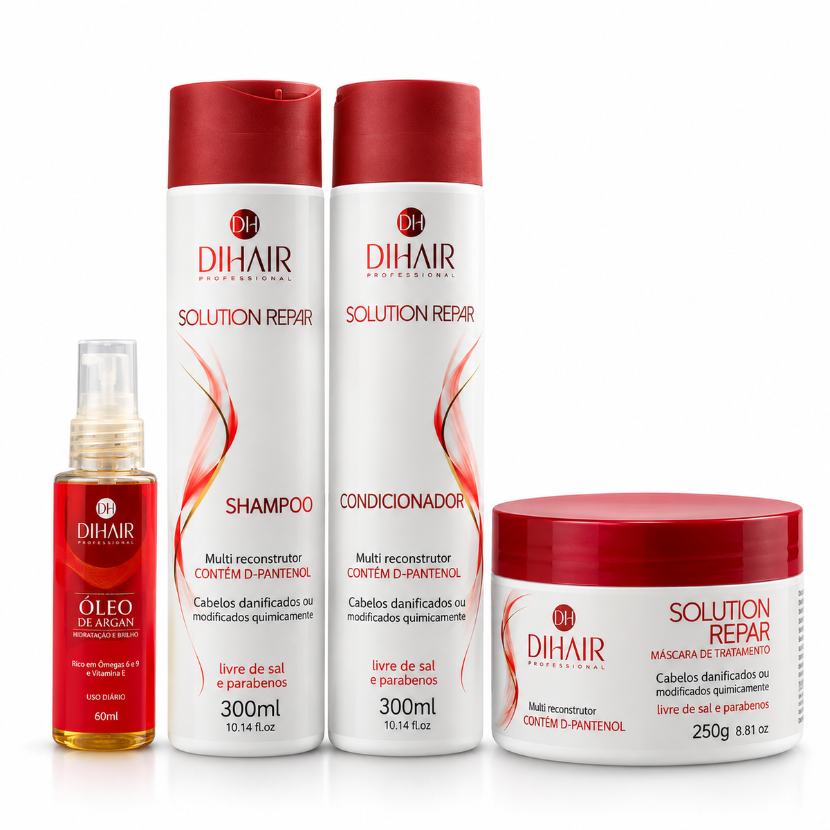 Kit Solution Repair Multi Reconstrutor 300ml + Óleo de Argan 60ml
