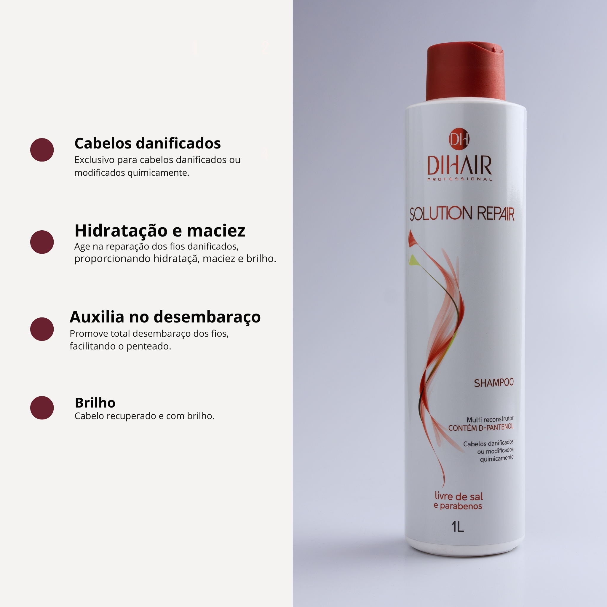 Shampoo Solution Repair 1L - Multi Reconstrutor