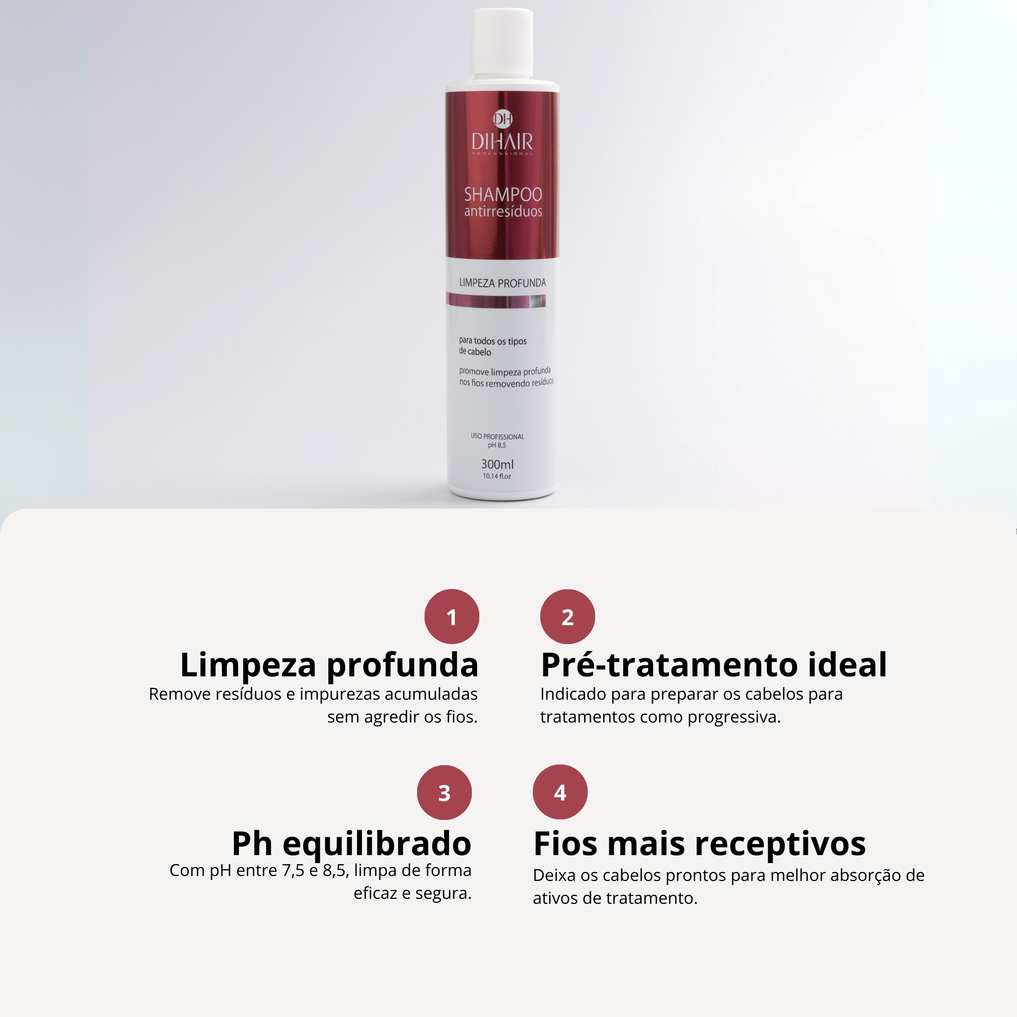 Shampoo Antirresíduo 300ml - Dihair
