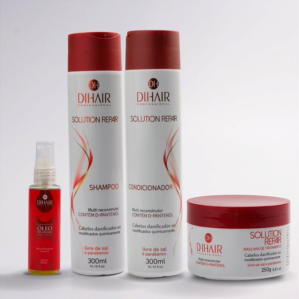 Kit Solution Repair Multi Reconstrutor 300ml + Óleo de Argan 60ml