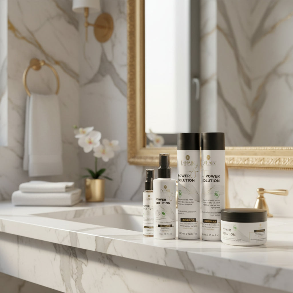Kit Power Solution - Força e Crescimento Shampoo 300ml, Condicionador 300ml, Máscara 250g, Leave-in Spray 120 e Tônico 60ml - DIHAIR